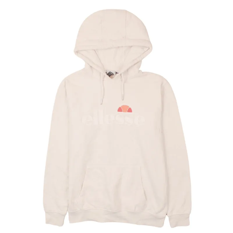 Vintage Ellesse 90's Oversized Spellout White Pullover Hoodie XL made by Ellesse
