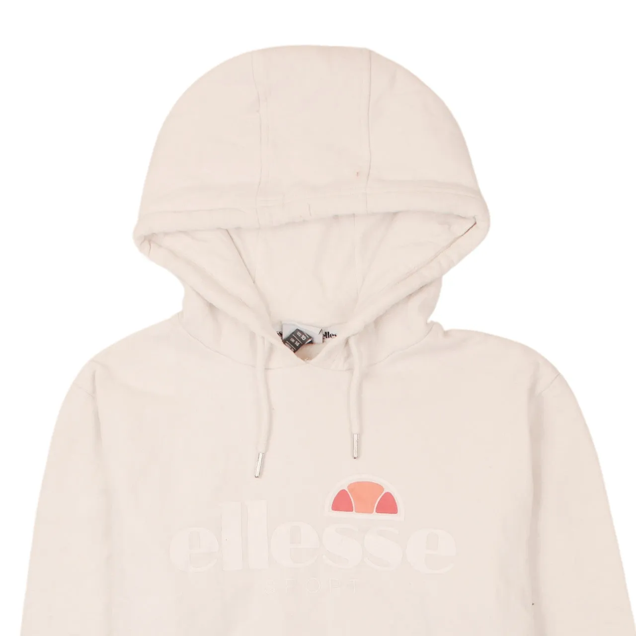 Vintage Ellesse 90's Oversized Spellout White Pullover Hoodie XL sold by Vintage Club product image thumbnail 3
