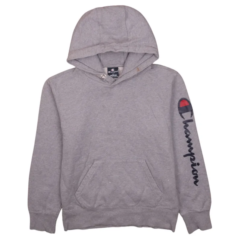 Champion Vintage Grey 90's Hoodie Medium, Drawstring, Retro Fashion sold by Vintage Club