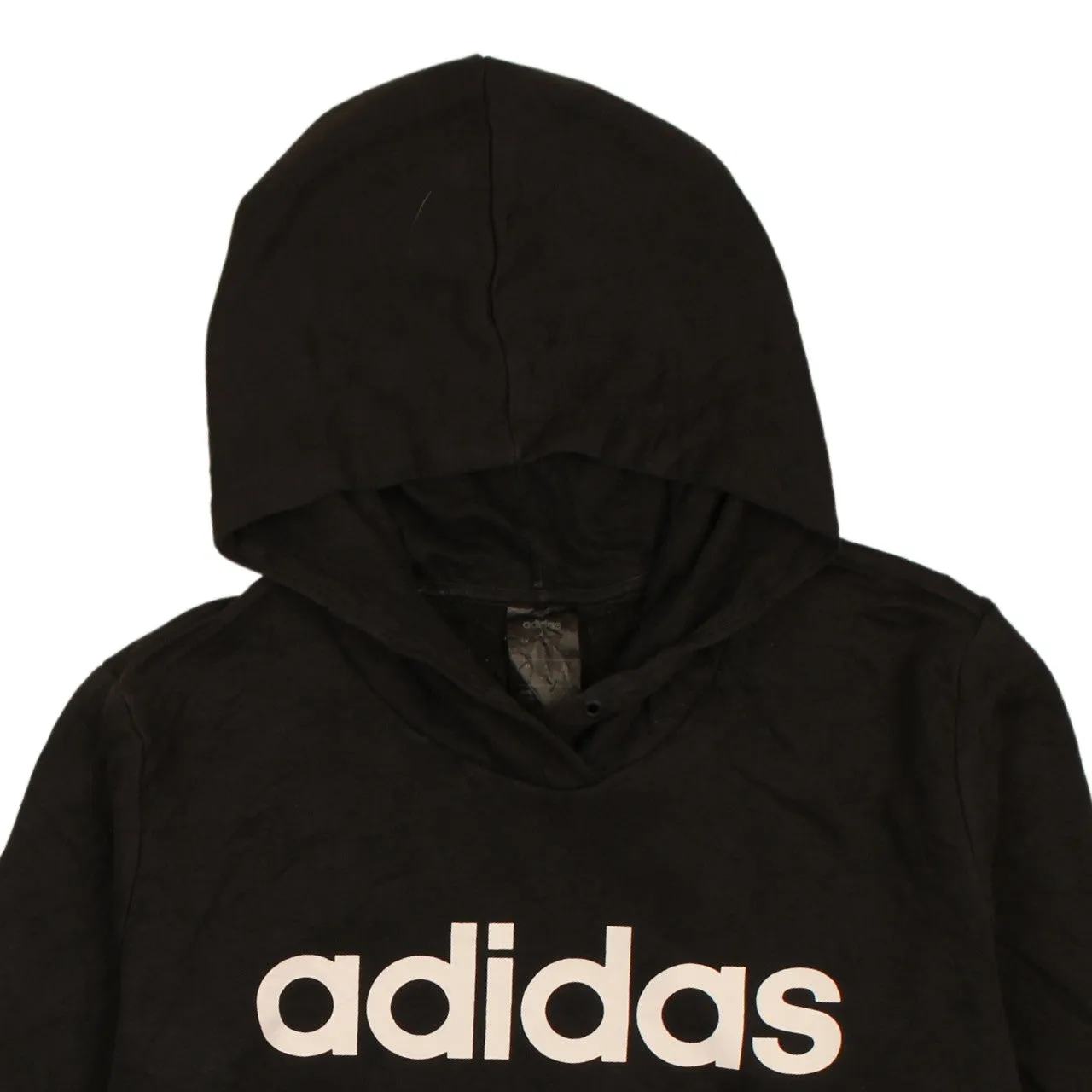 Adidas Black Hoodie Women’s XXLarge Printed Logo Pullover Fleece Casual Sweatshirt Top sold by Vintage Club product image thumbnail 3