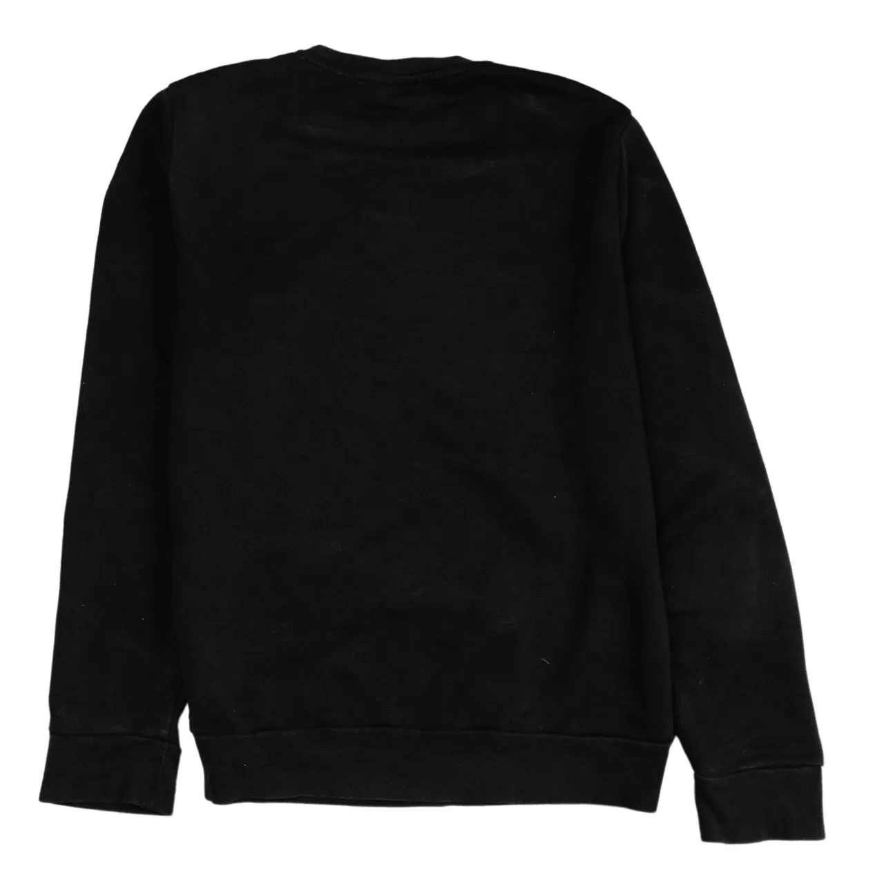 Adidas Black Sweatshirt Women's Medium Printed Logo Crewneck Pullover Fleece Top sold by Vintage Club product image thumbnail 2