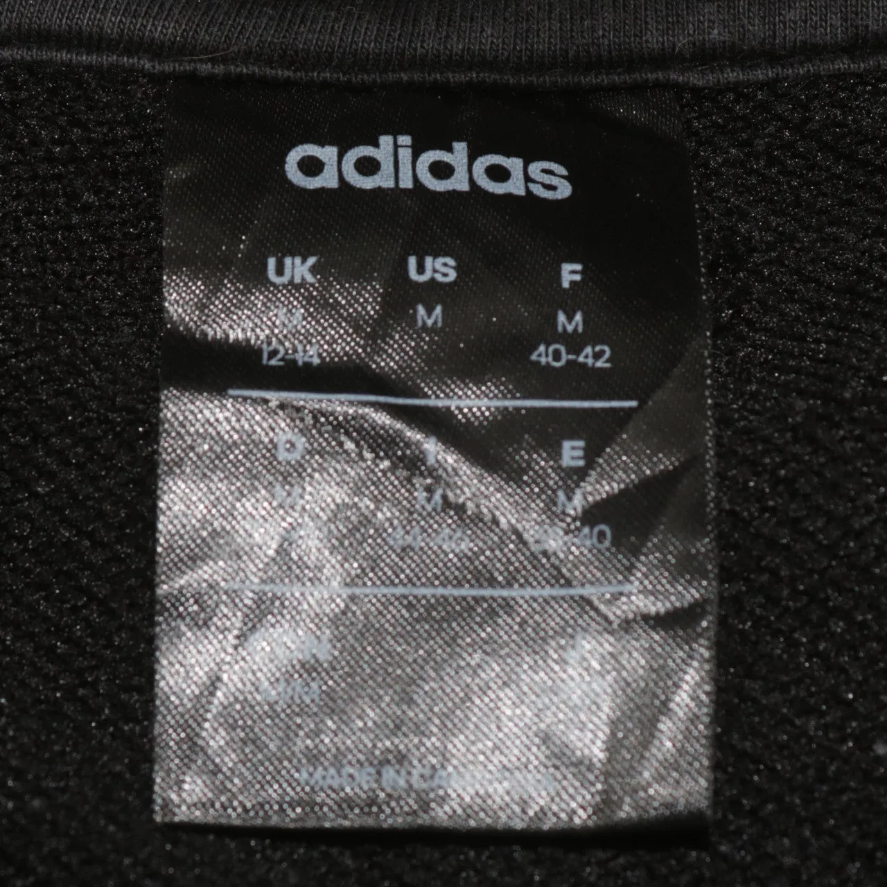 Adidas Black Sweatshirt Women's Medium Printed Logo Crewneck Pullover Fleece Top sold by Vintage Club product image thumbnail 4