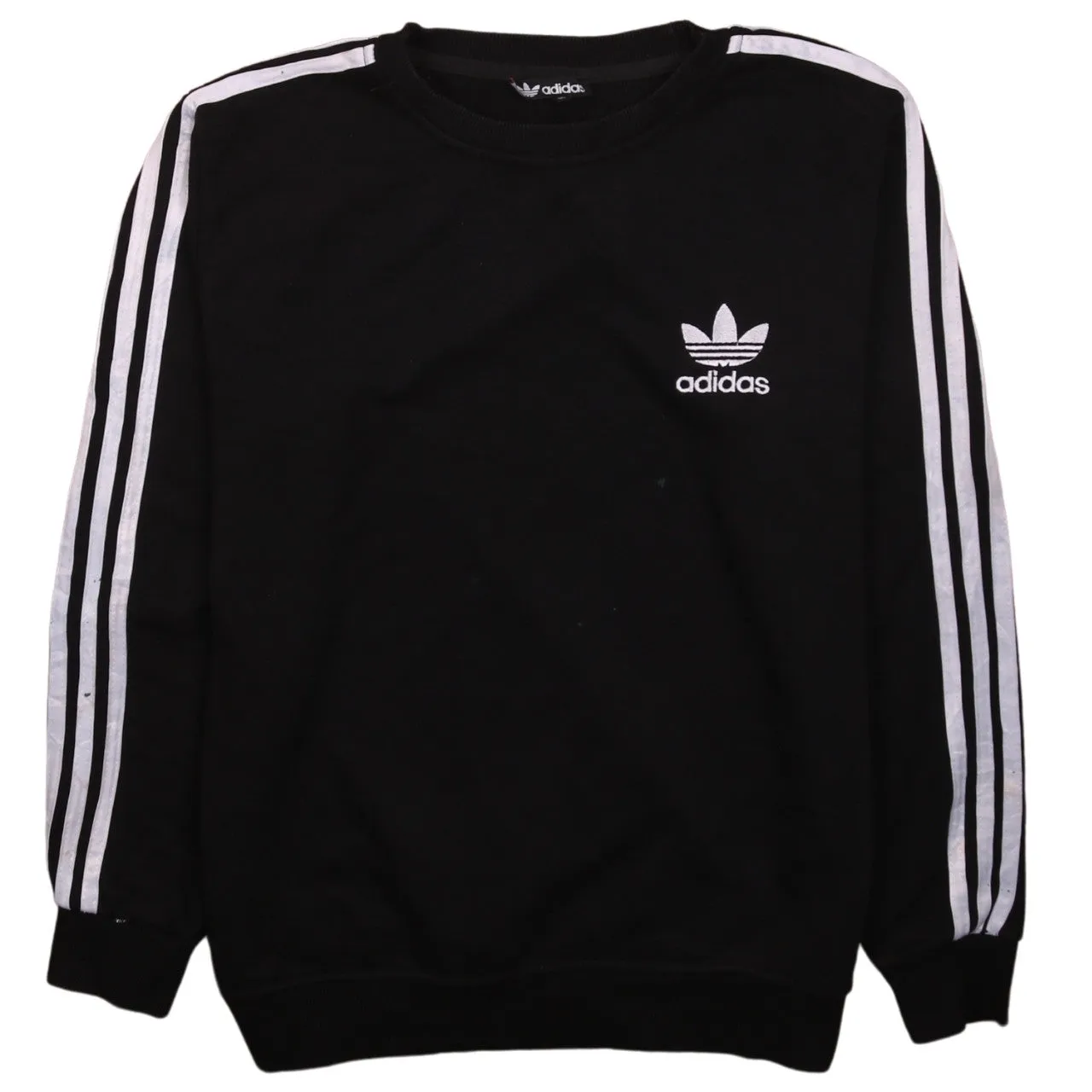 Adidas 90's Vintage Black Sweatshirt Striped Sleeve Men's Medium sold by Vintage Club