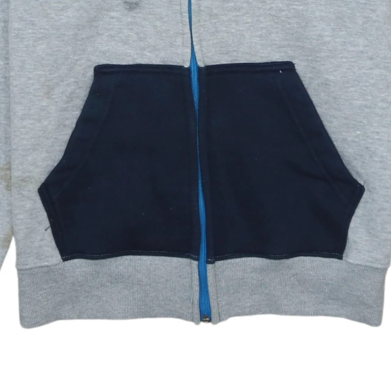 HUGO BOSS 90's Vintage Full Zip Hoodie Small Grey & Navy Drawstring sold by Vintage Club product image thumbnail 5