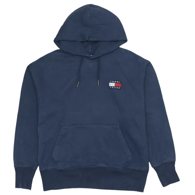 Tommy Jeans 90's Vintage Pullover Hoodie Medium Navy Blue Cotton made by Vintage Club