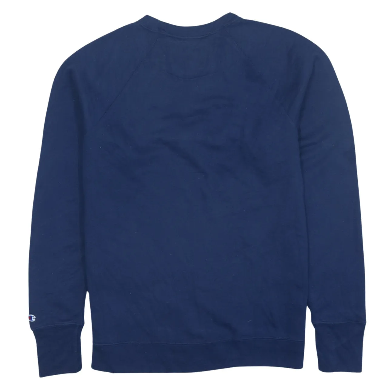 Champion Navy Blue Sweatshirt Men's Medium Embroidered Script Logo Ribbed Crewneck Pullover sold by Vintage Club product image thumbnail 2