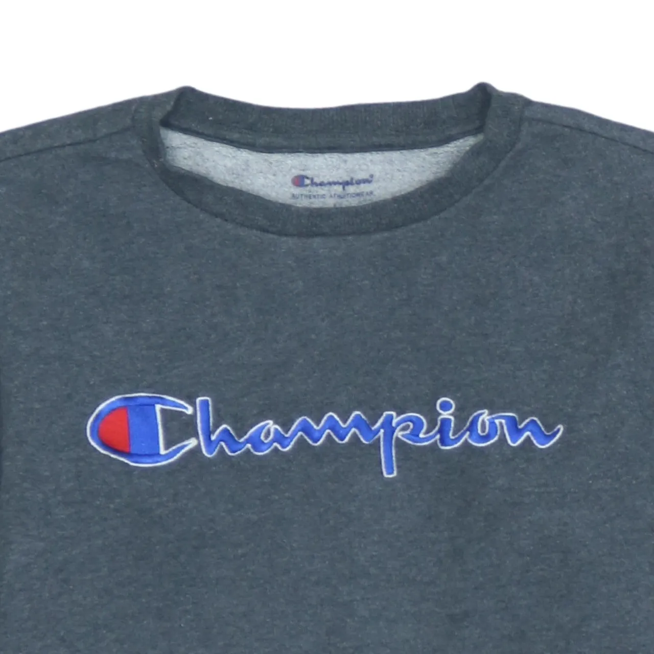 Champion Retro 90's Grey Spellout Crew Neck Sweatshirt Mens Large sold by Vintage Club product image thumbnail 3