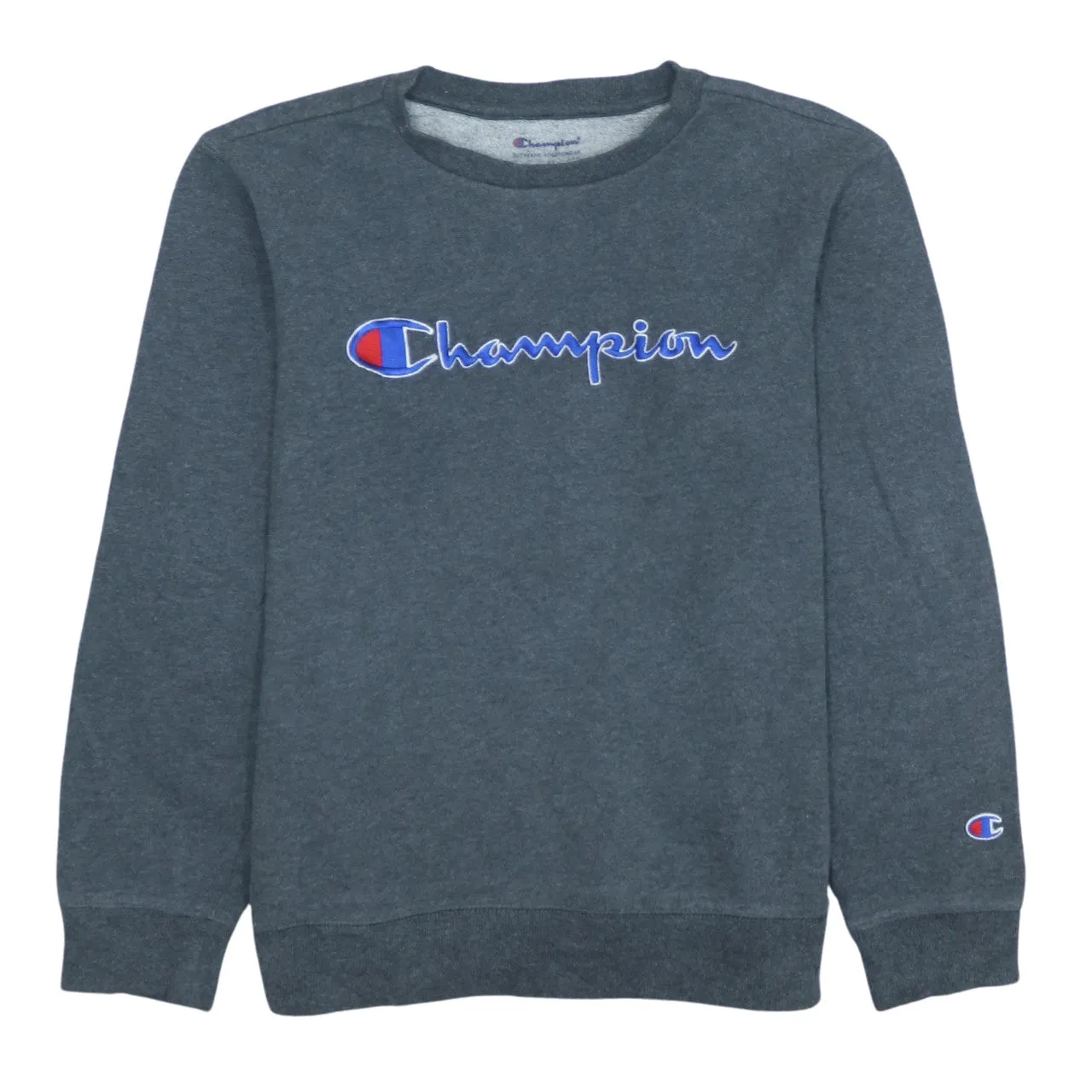 Champion Retro 90's Grey Spellout Crew Neck Sweatshirt Mens Large sold by Vintage Club