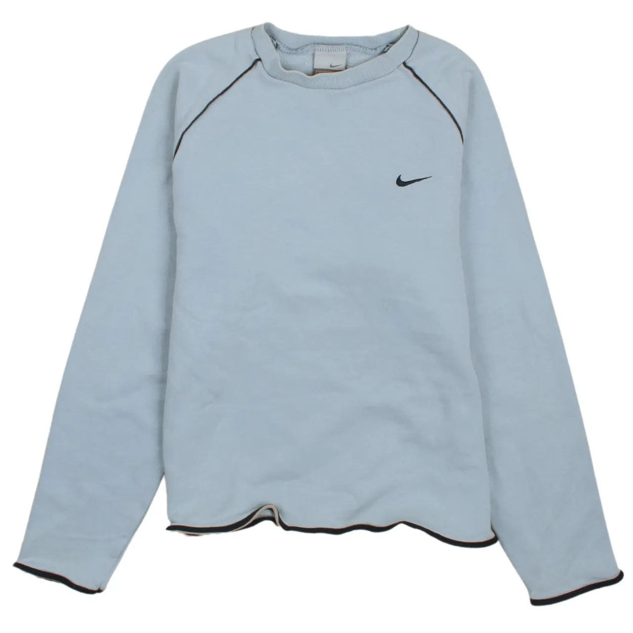 Nike 90's Swoosh Crew Neck Sweatshirt Large Blue sold by Vintage Club