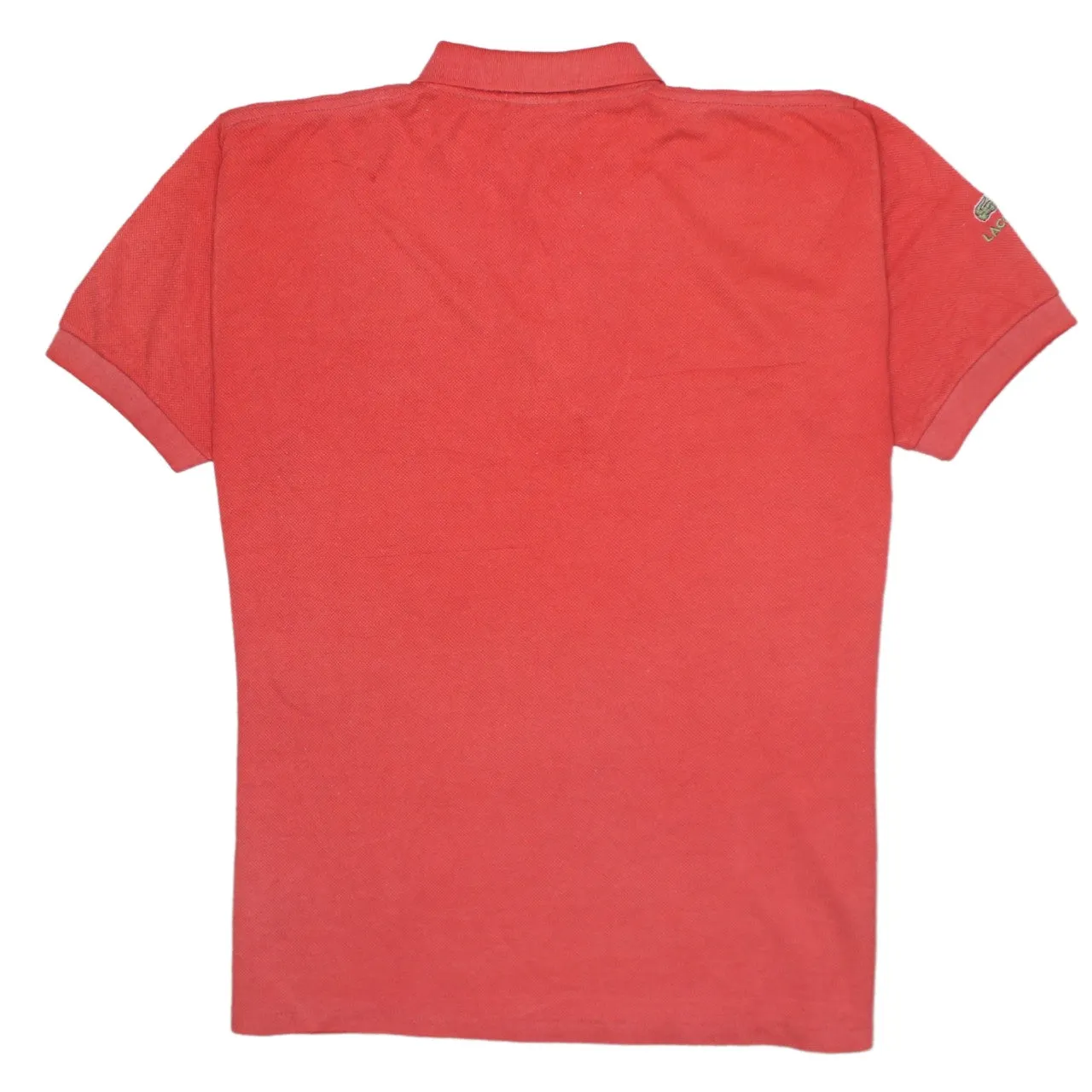 Lacoste Coral Red Polo Shirt Men's Medium Embroidered Croc Logo Short Sleeve Top sold by Vintage Club product image thumbnail 2