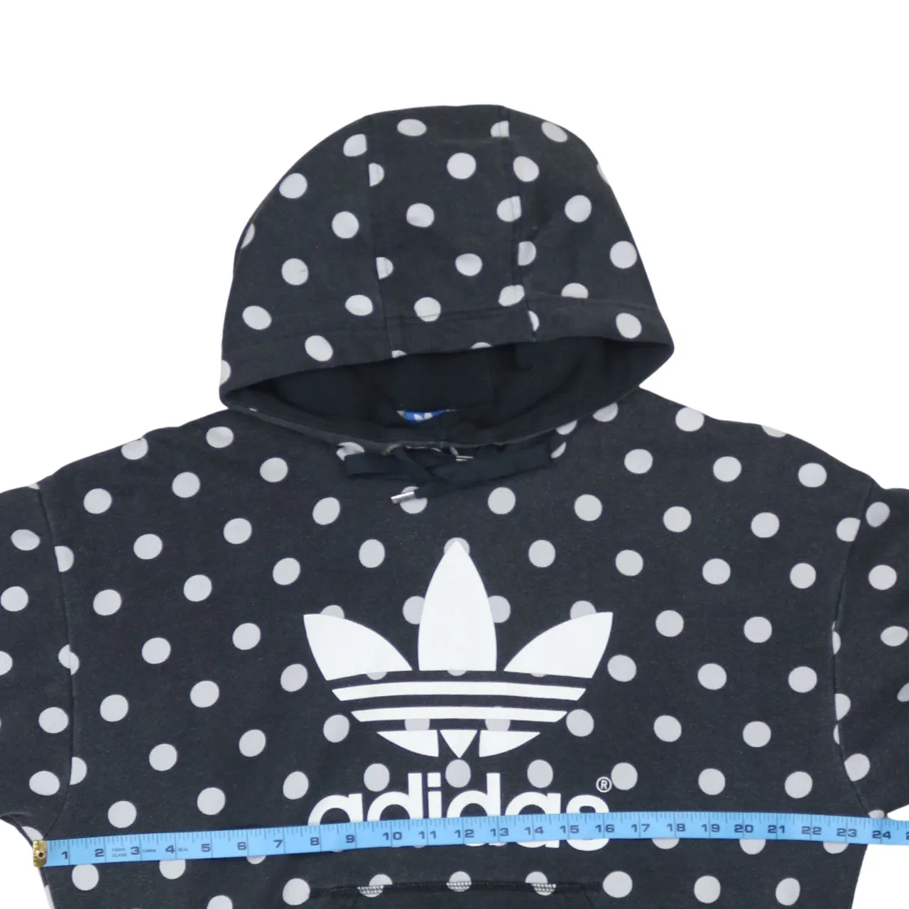 Adidas 90's Spellout Pullover Hoodie Medium Black sold by Vintage Club product image thumbnail 5