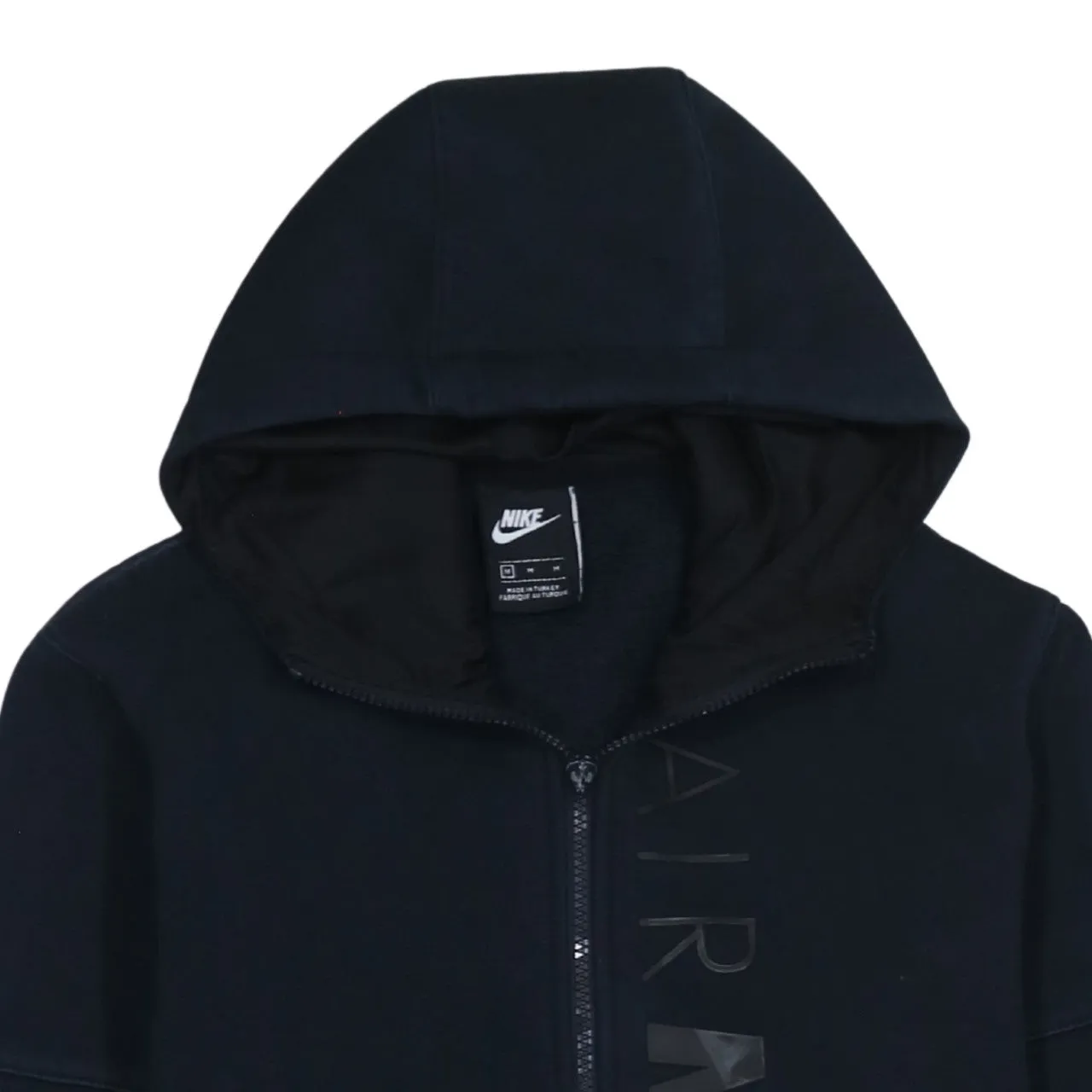 Nike Black Air Max Hoodie Men's Medium Full Zip Printed Logo Front Pockets Sweatshirt sold by Vintage Club product image thumbnail 3