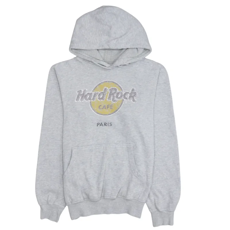 Hard Rock Cafe 90's Spellout Pullover Hoodie Medium Grey sold by Vintage Club