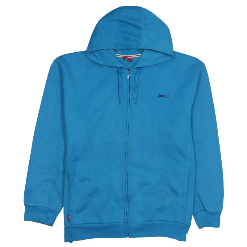 Slazenger 90's Sportswear Full Zip Up Hoodie XXLarge (2XL) Blue made by Vintage Club