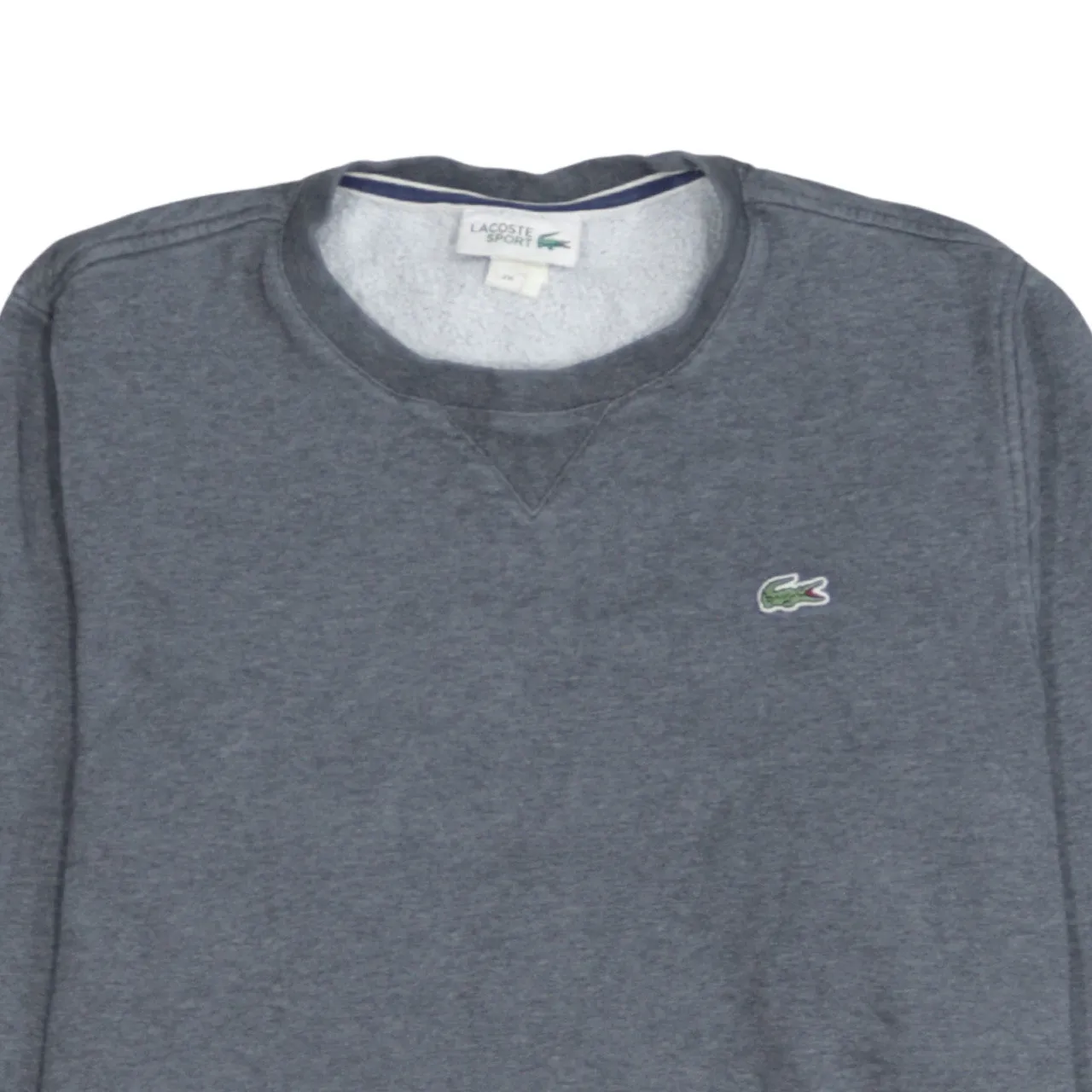 Lacoste Charcoal Grey Sweatshirt Men's Medium Embroidered Croc Logo Crewneck Pullover Top sold by Vintage Club product image thumbnail 3