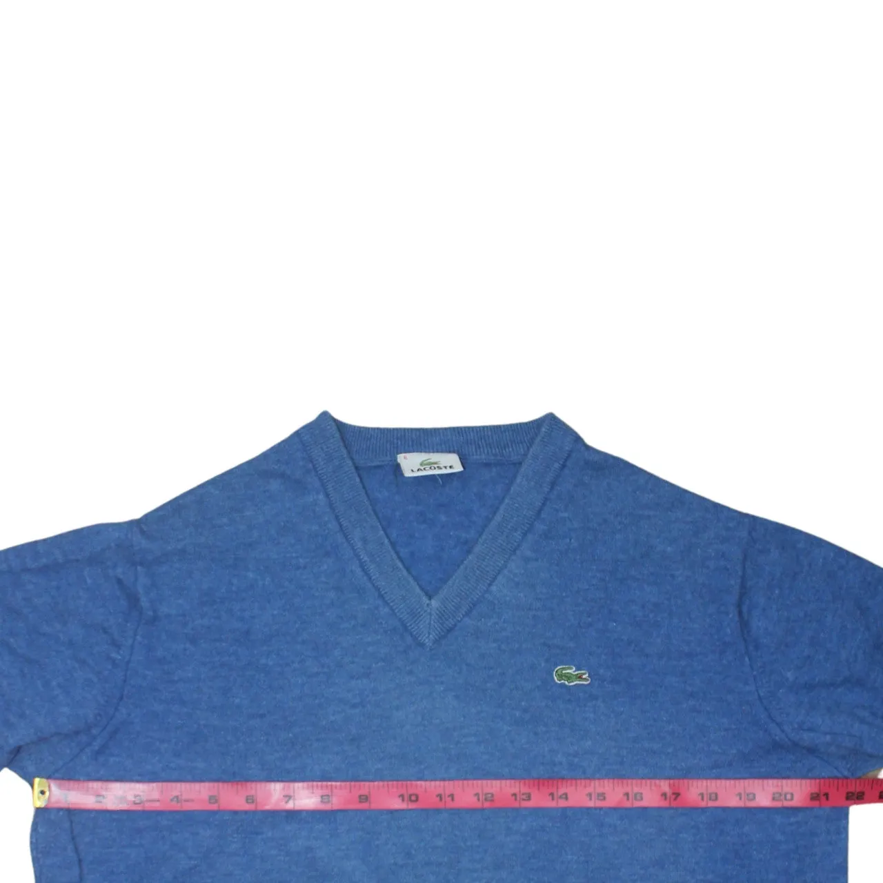 Lacoste 90's Lightweight V Neck Sweatshirt Medium Blue sold by Vintage Club product image thumbnail 5