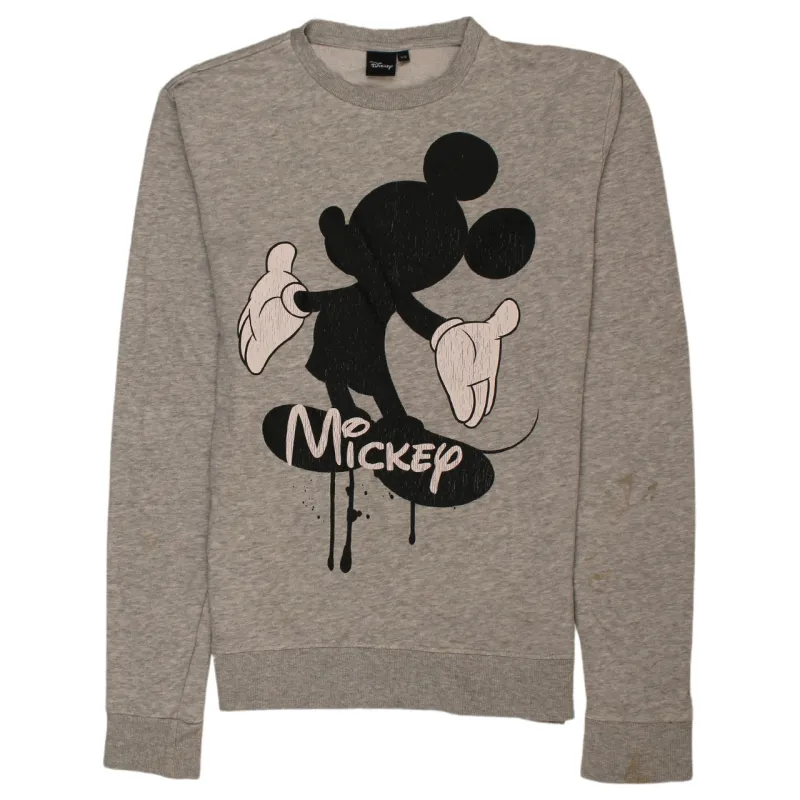 Vintage Disney 90's Mickey Mouse Sweatshirt XSmall Grey made by Vintage Club