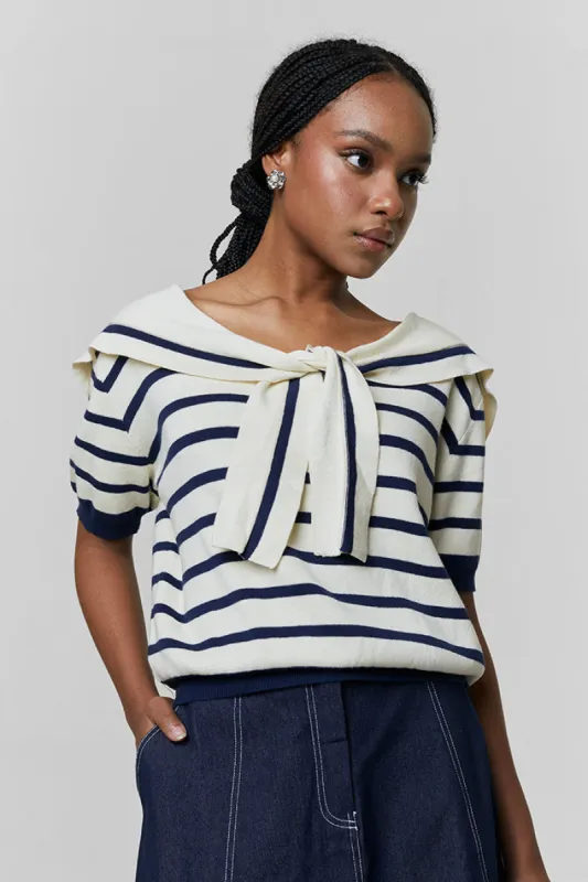 Off-white Stripe Oryn sold by Cotton Ink