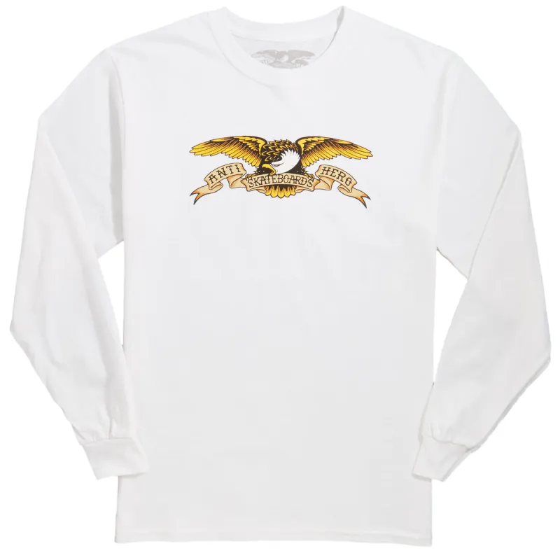 Anti-Hero Eagle Long Sleeve T-Shirt - White/Multi made by CCS