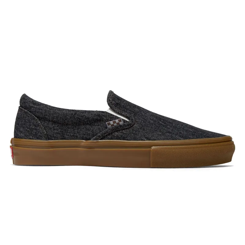 Vans Skate Slip-On Shoes - Black Denim sold by CCS