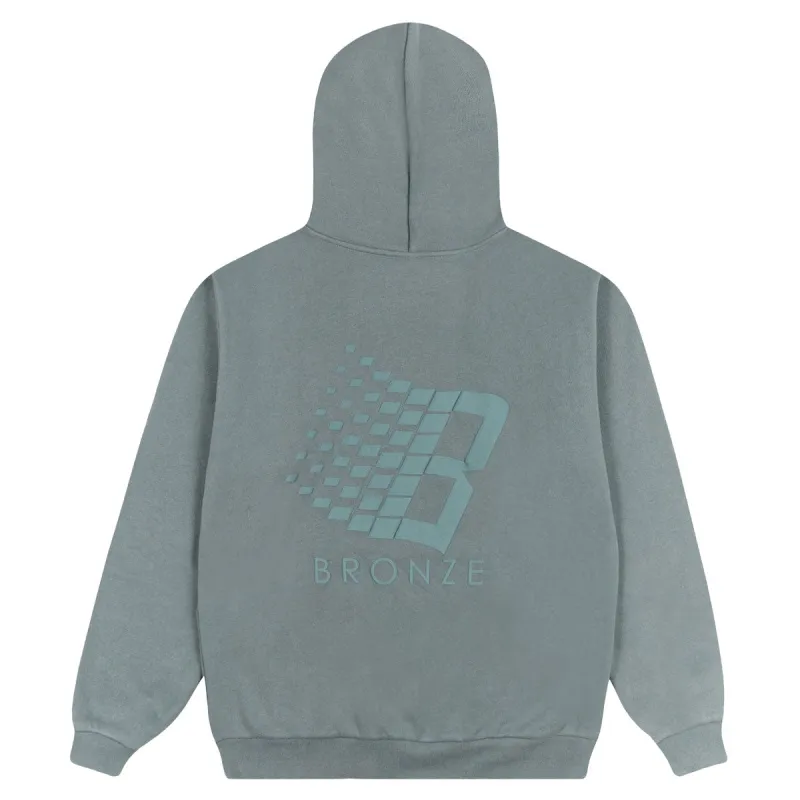 Bronze 56k B Logo Puff Print Hoodie - Blue sold by CCS