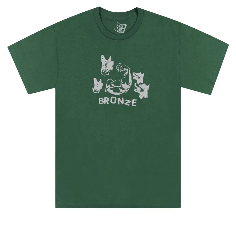 Bronze 56k Dog Muscle T-Shirt - Forest Green sold by CCS