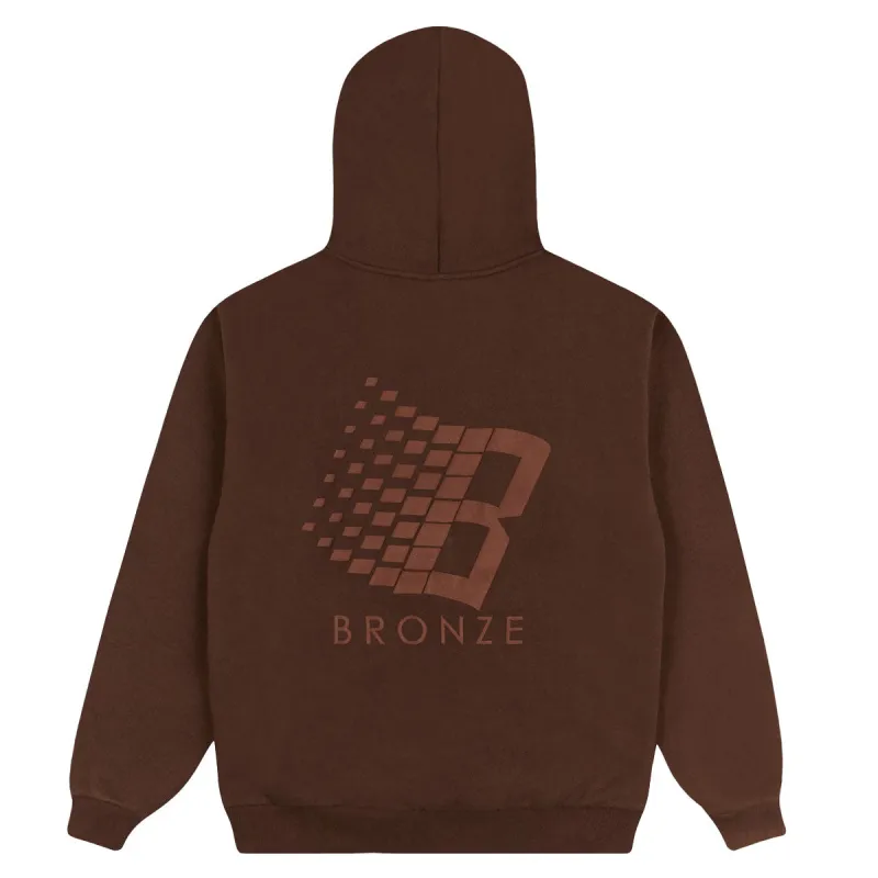 Bronze 56k B Logo Puff Print Hoodie - Brown sold by CCS