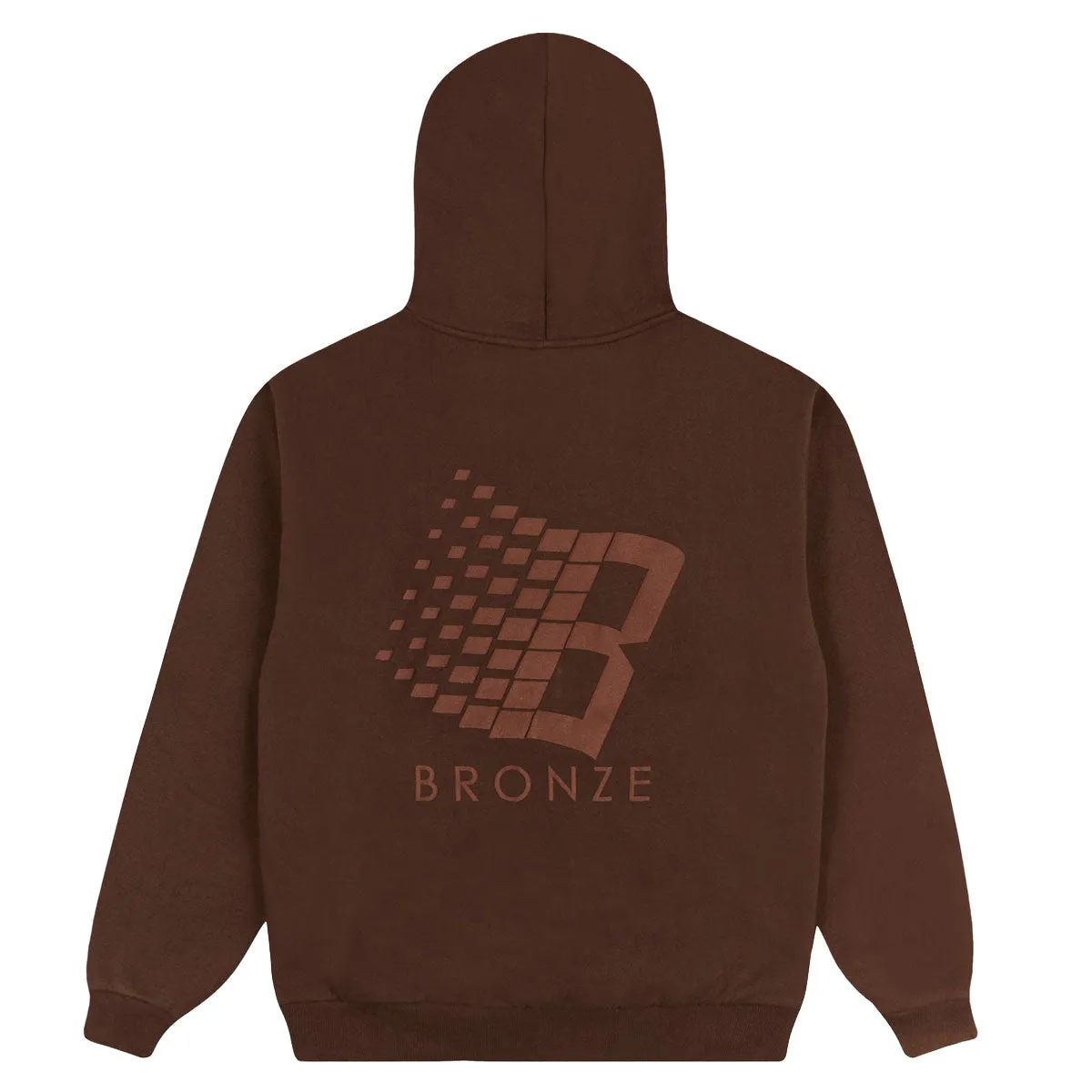 Bronze 56k B Logo Puff Print Hoodie - Brown sold by CCS