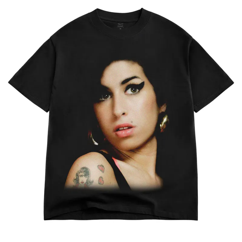 Color Bars x Amy Winehouse Back To Black T-Shirt - Black sold by CCS