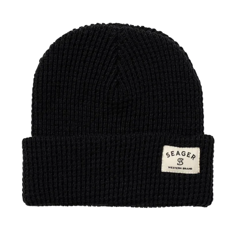 Seager Service 2.0 Waffle Knit Beanie - Black sold by CCS