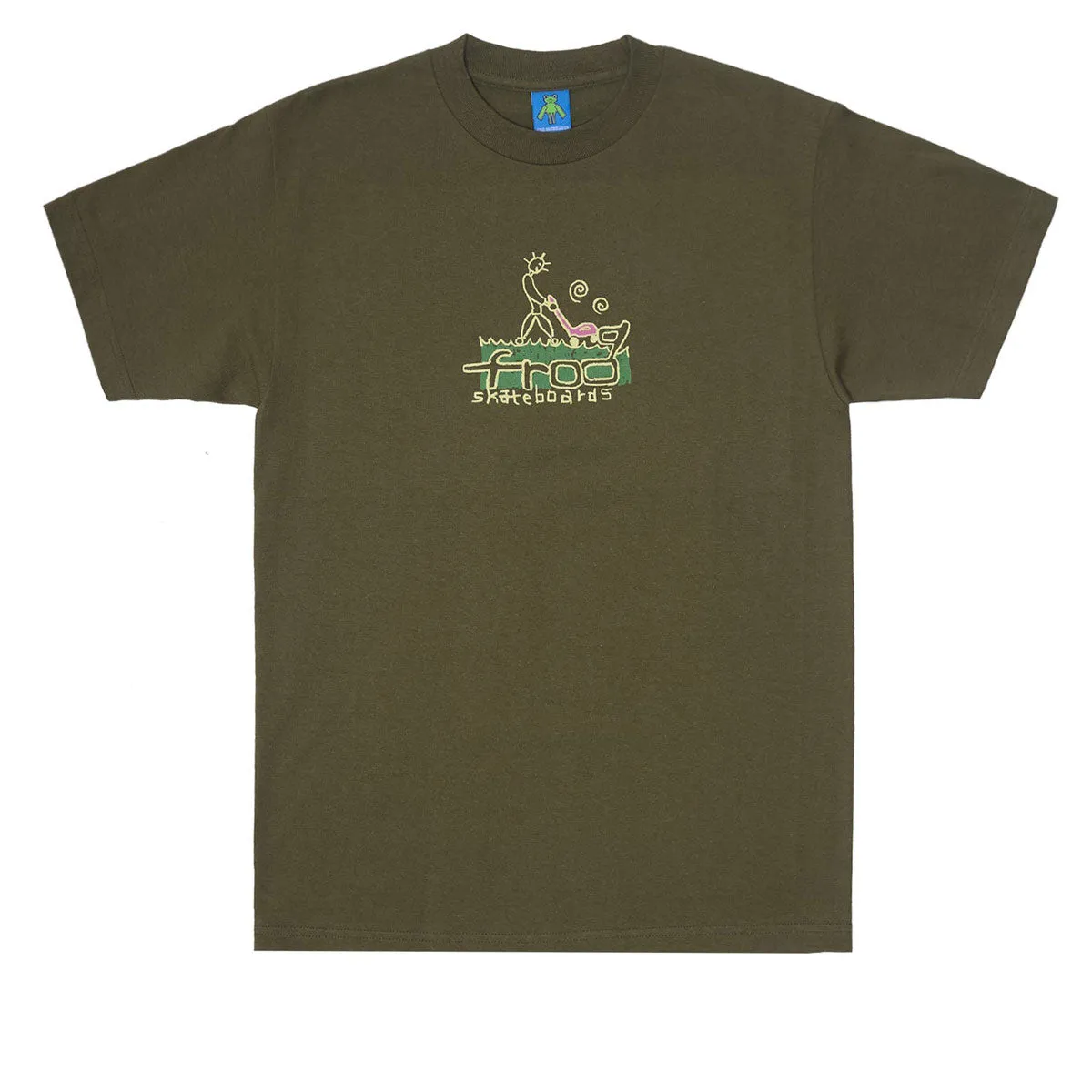 Frog Lawn Mower Man T-Shirt - Army sold by CCS