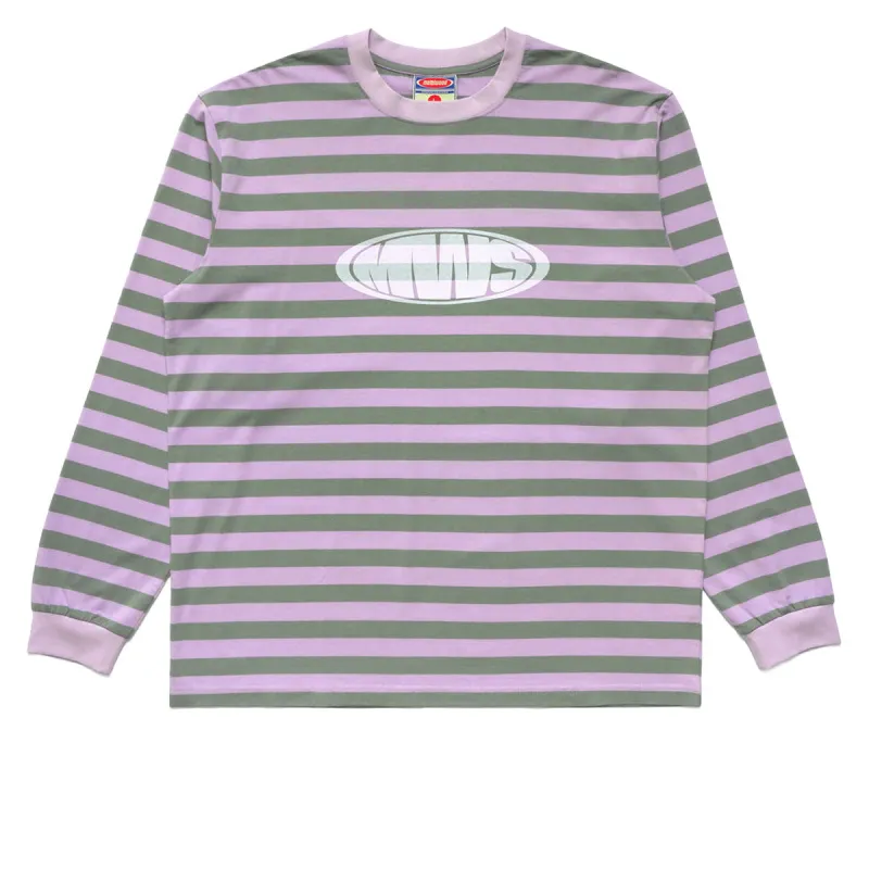 Metalwood Bulge Logo Long Sleeve T-Shirt - Pink/Green made by Metalwood Studios