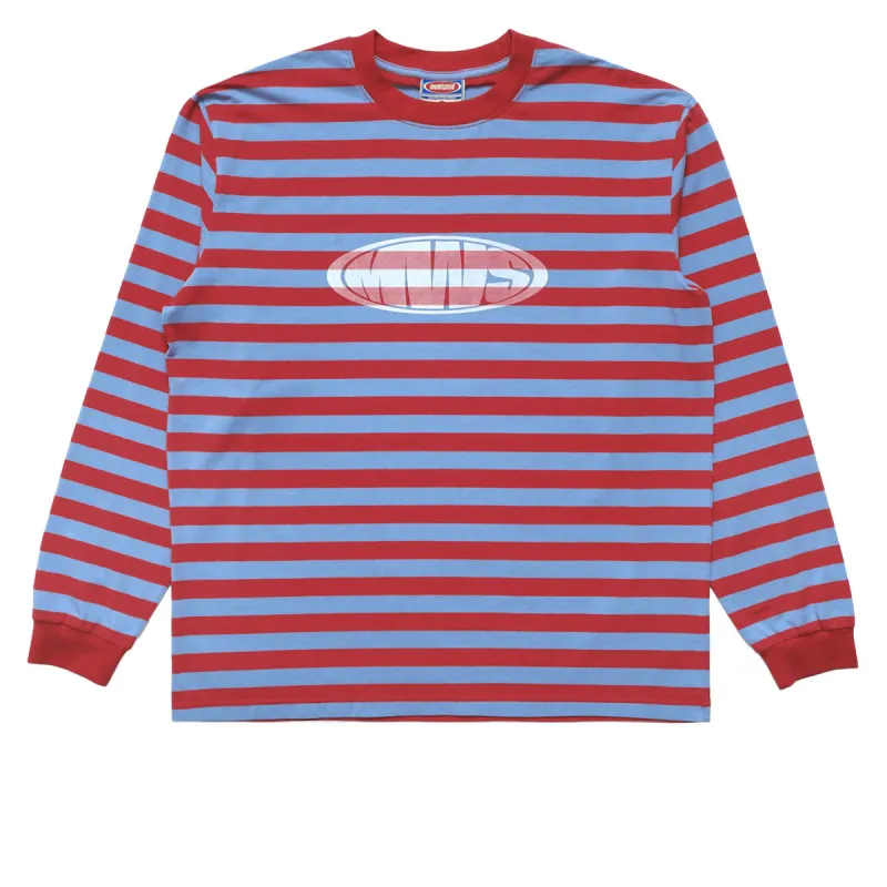 Metalwood Bulge Logo Long Sleeve T-Shirt - Red/Purple made by Metalwood Studios