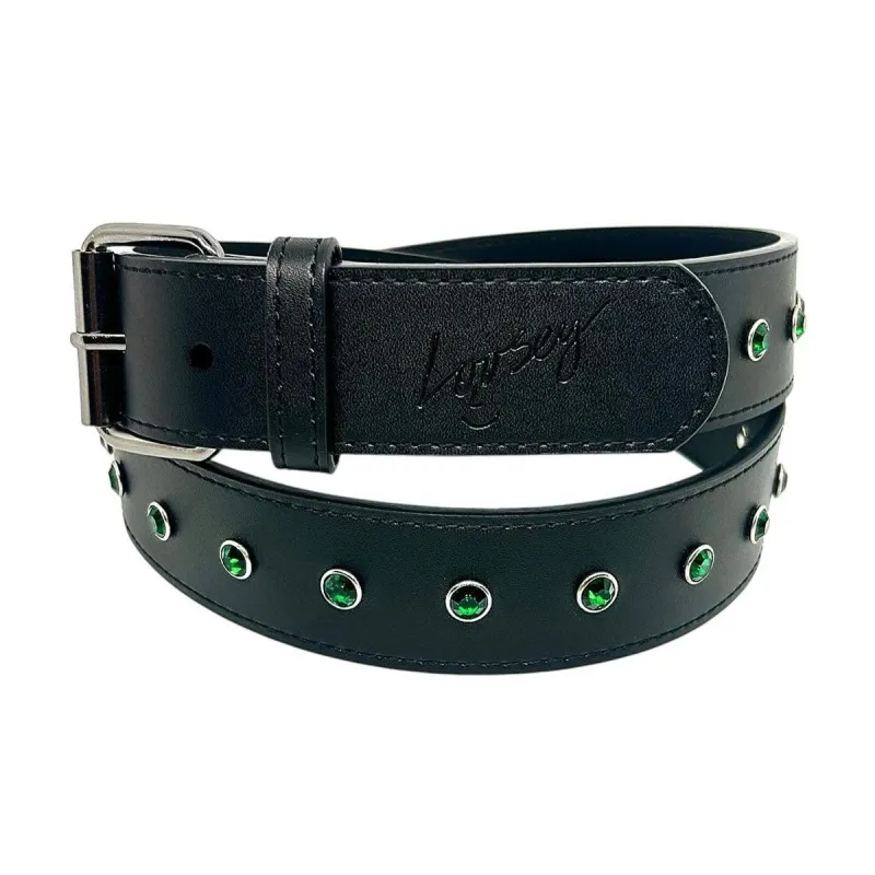 Loosey Rhinestone Belt - Black made by CCS