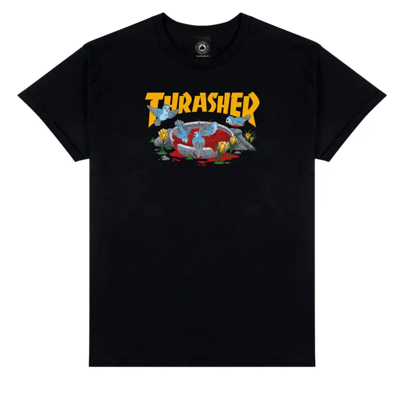 Thrasher Blood Bath T-Shirt - Black sold by CCS