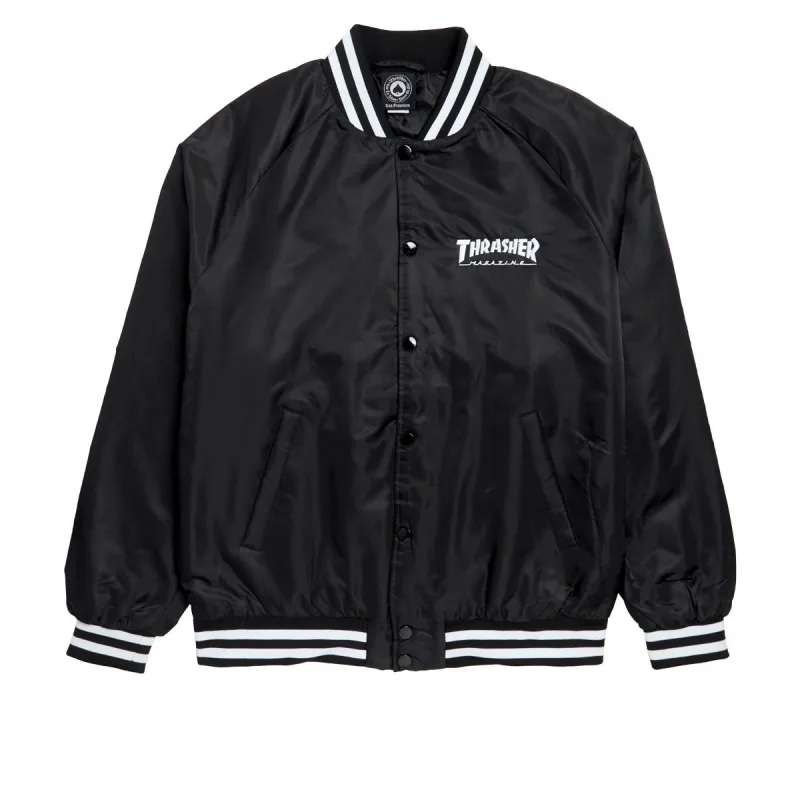 Thrasher Mag Logo Dugout Jacket - Black/White made by Thrasher
