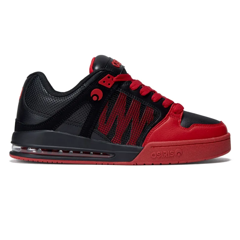 Osiris Pixel Shoes - Black/Red/Black sold by CCS