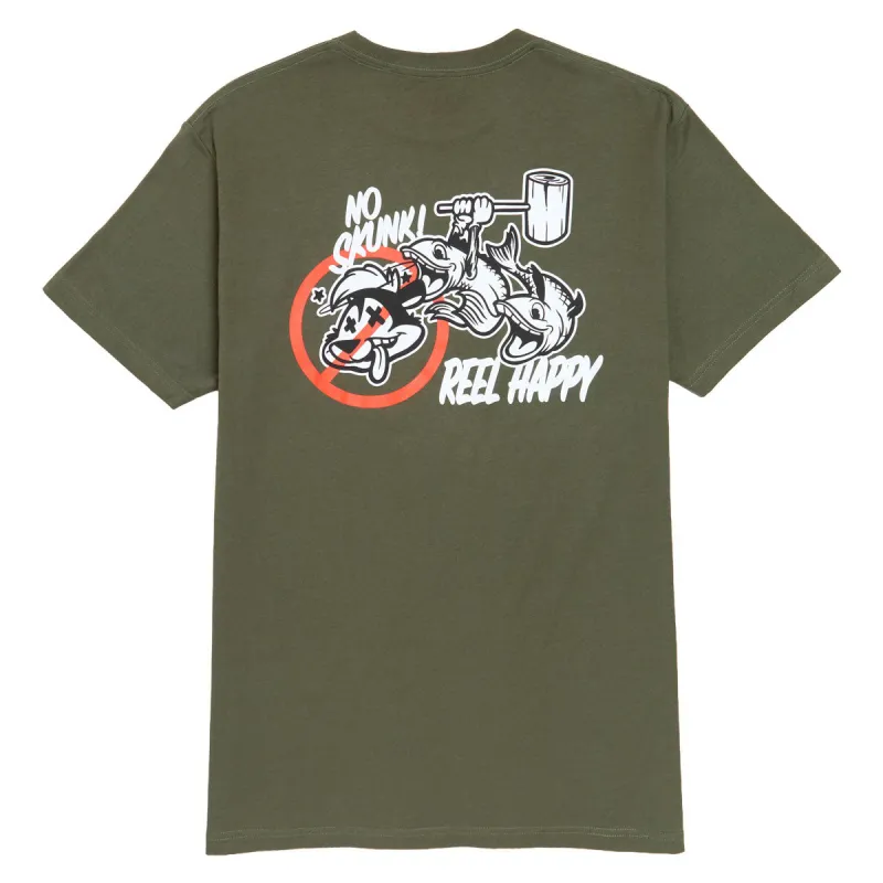 Reel Happy No Skunk T-Shirt - Olive Green made by CCS