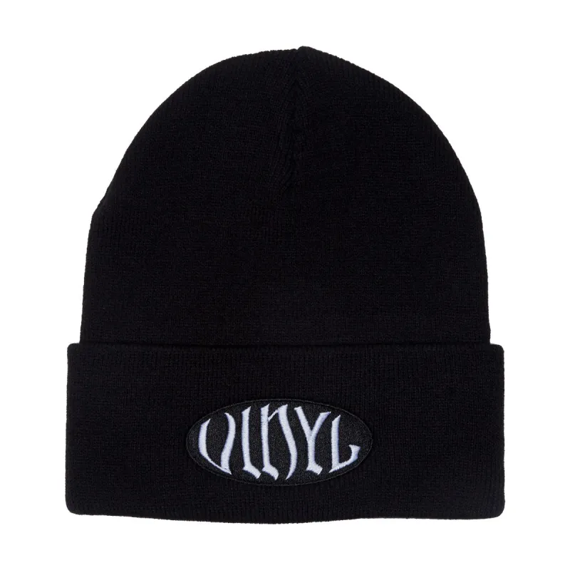 Vinyl Oval Beanie - Black sold by CCS