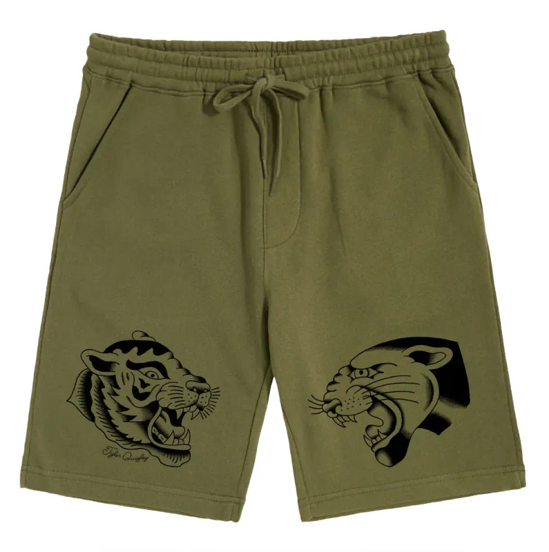 CCS x Quigley Big Cats Sweat Shorts - Army - LG sold by CCS
