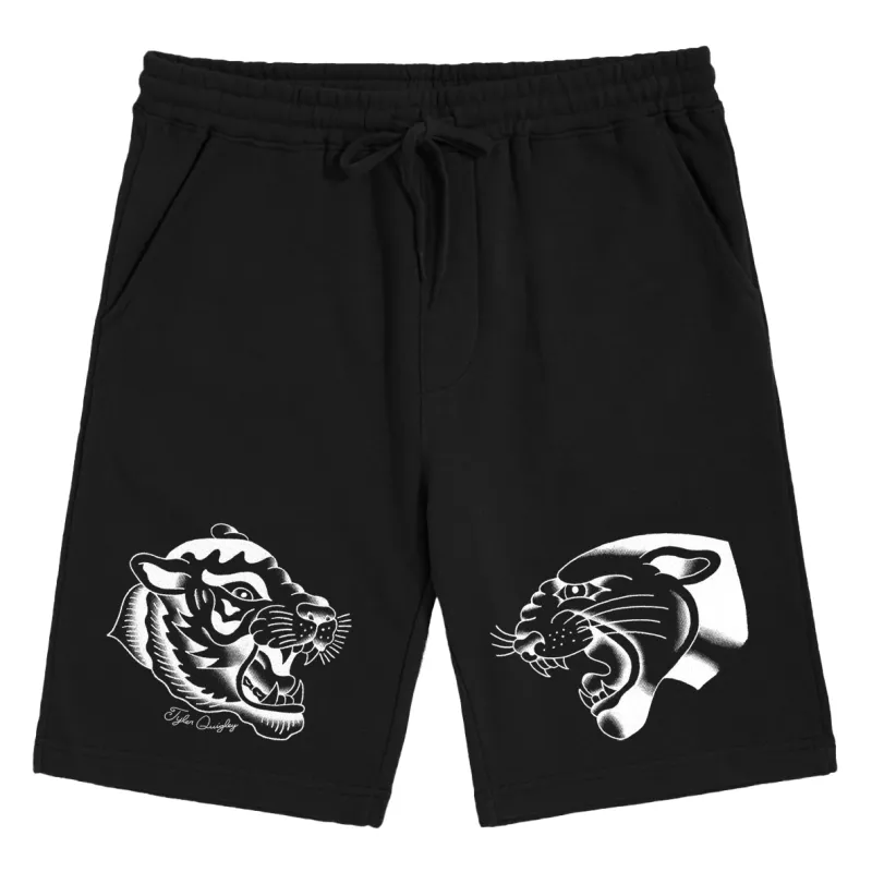 CCS x Quigley Big Cats Sweat Shorts - Black - MD sold by CCS