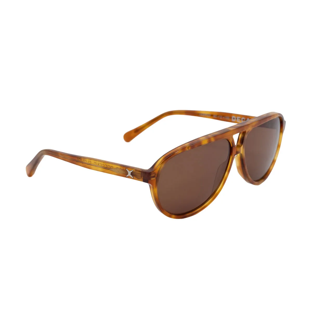 Decade Jasper 80s Sunglasses - Light Brown Tortoise Acetate/Brown CR39 sold by CCS