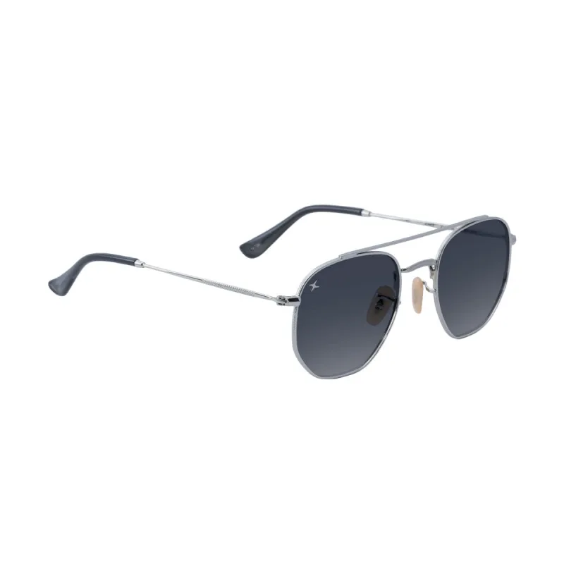 Decade Jones 70s Sunglasses - Shiny Silver Stainless Steel/Silver Revo CR39 sold by CCS