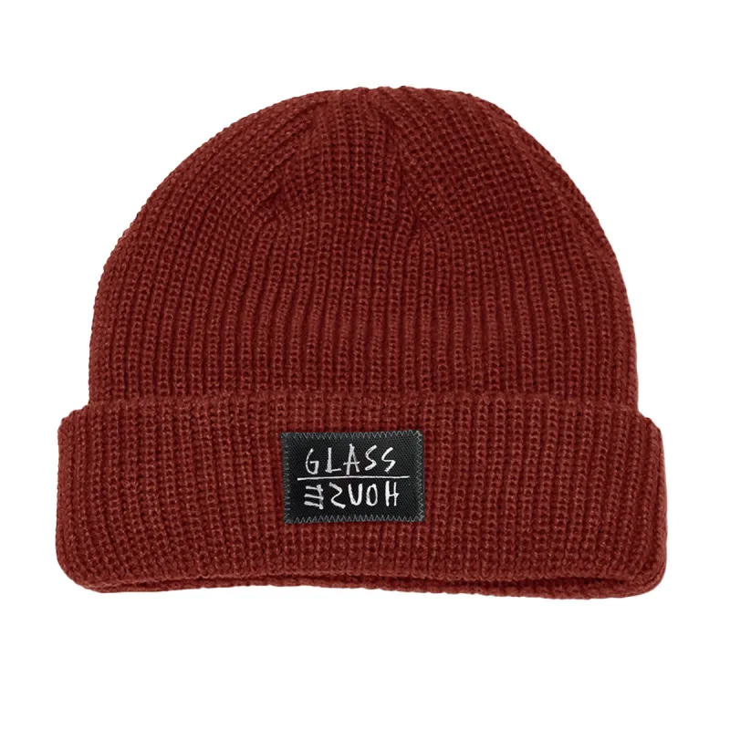 Glass House Memo Roll Up Beanie - Brick sold by CCS