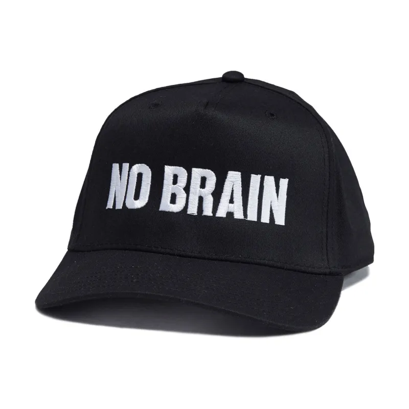 Fucking Awesome No Brain 6 Panel Snapback Hat - Black sold by CCS