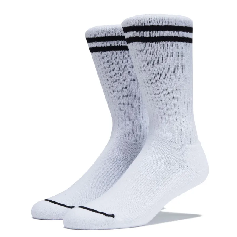 Polar 2 Stripes Rib Socks - White/Black sold by CCS