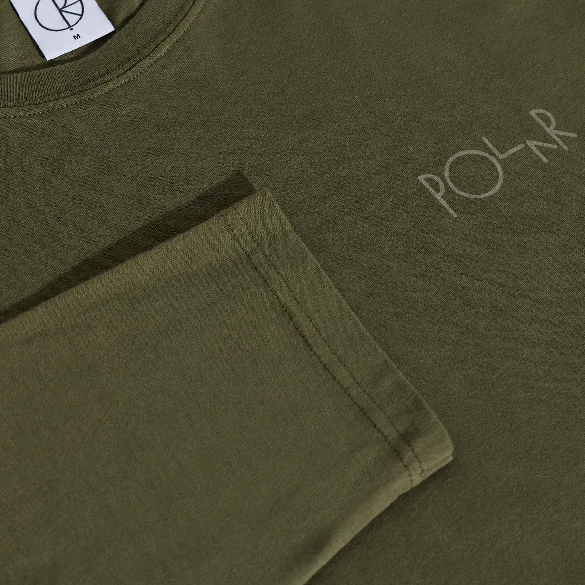 Polar Steve Stroke Logo Long Sleeve T-Shirt - Army Green sold by CCS product image thumbnail 4