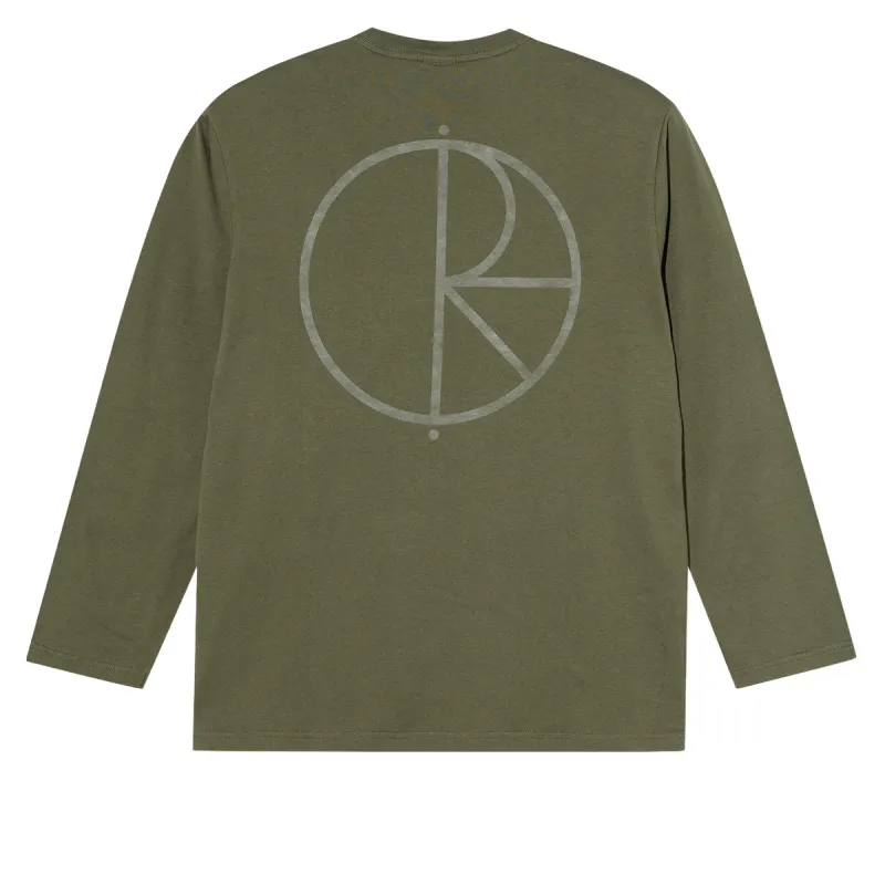 Polar Steve Stroke Logo Long Sleeve T-Shirt - Army Green made by Polar Skate
