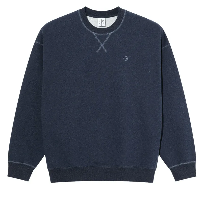 Polar Frankie Crewneck Sweatshirt - Navy Melange made by Polar Skate