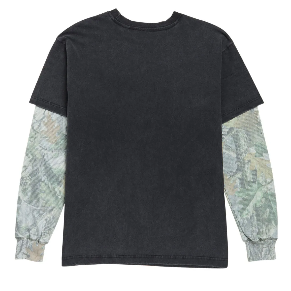 Obey Oval 2fer Thermal Long Sleeve T-Shirt - Dusty Limo Black/Vintage Wood Camo sold by CCS product image thumbnail 2